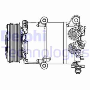 Ilmastoinnin kompressori DELPHI CS20553