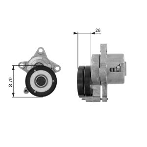 Rolo tensor, correia trapezoidal GATES T38283