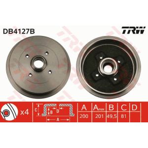 Bremstrommel TRW DB4127B