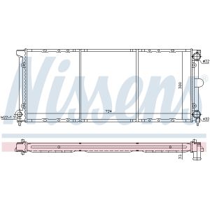 Radiator, motorkoeling NISSENS 651621