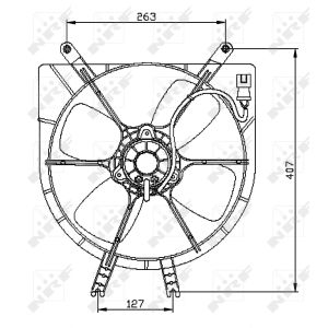 Ventilador, arrefecimento do motor NRF 47042