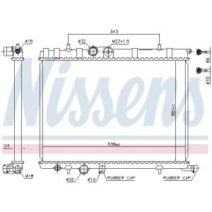 Radiator, motorkoeling NISSENS 63502A