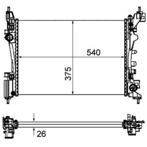Arrefecedor do motor MAHLE CR 1121 000P