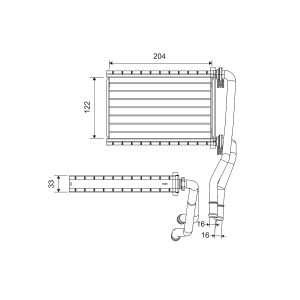 Permutador de calor, aquecimento interior VALEO 811535