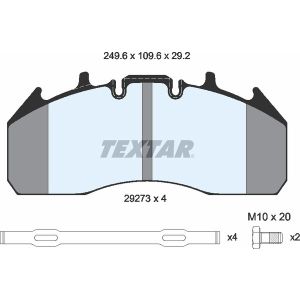 Bremsbelagsatz TEXTAR 2927301