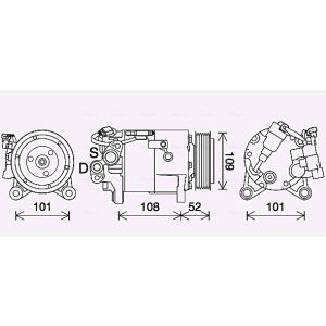 Compressor, ar condicionado AVA COOLING BWAK566