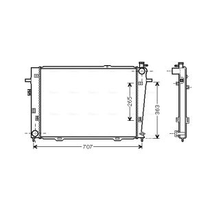 Arrefecedor do motor AVA COOLING HY2126