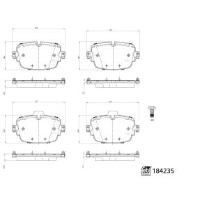 Conjunto de pastilhas de travão FEBI BILSTEIN 184235