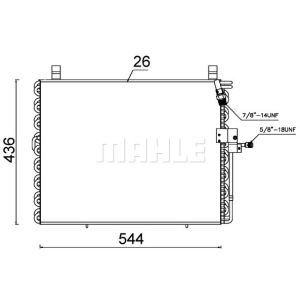 Lauhdutin, ilmastointilaite MAHLE AC 357 000S