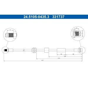 Flexible de frein ATE 24.5105-0435.3