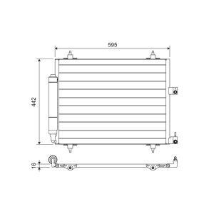 Condensator, airconditioning VALEO 817579