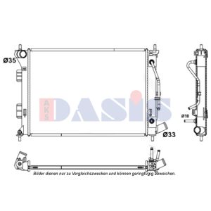 Arrefecedor do motor AKS DASIS 560093N