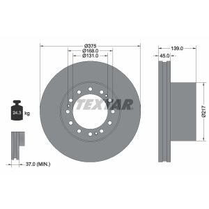 Remschijf TEXTAR 93105600