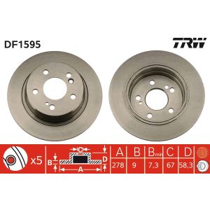 Disco de freno TRW DF1595