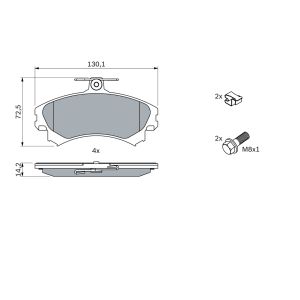 HERTH+BUSS JAKOPARTS J3605036 Kit Pastiglie Freno A Disco – Ricambio Auto Di Qualità, Compatibile Con Vari Modelli - 3