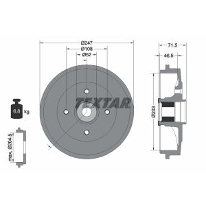 Bremstrommel TEXTAR 94041600