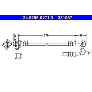 Tubo flessibile del freno ATE 24.5298-0271.3