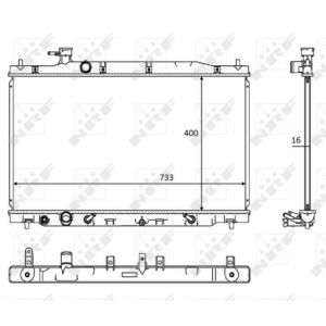 Radiador, refrigeración de motor NRF 58469