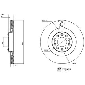 Bremsscheibe FEBI BILSTEIN 172915
