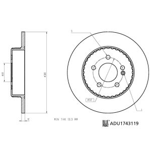 Doppelbremsscheibe BLUE PRINT ADU1743119