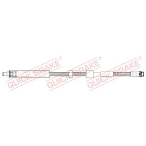 Tubo do travão flexível traseiro, esquerdo QUICK BRAKE 35.908