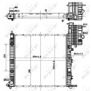 Radiatore, raffreddamento motore NRF 50581