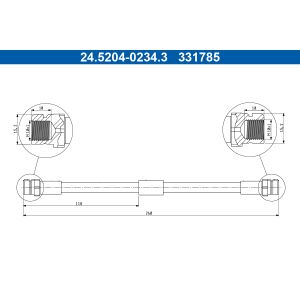 Flexible de frein ATE 24.5204-0234.3