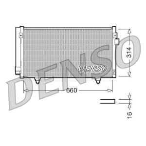 Condensador, sistema de ar condicionado DENSO DCN36003