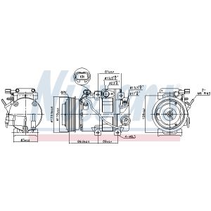 Compresor, aire acondicionado NISSENS 890151