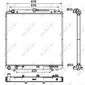 Radiator, motorkoeling NRF 53179