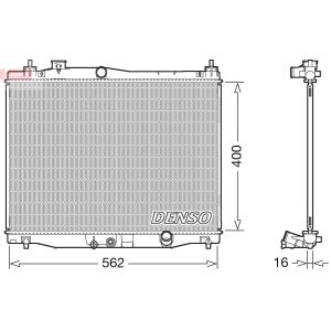 Moottorin jäähdytin DENSO DRM40047