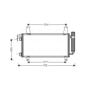 Kondensator, Klimaanlage AVA COOLING MZ5157D