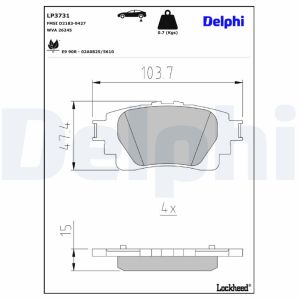 Levyjarrun jarrupalasarja DELPHI LP3731