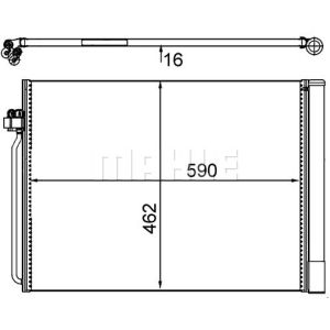 Condensador, aire acondicionado BEHR MAHLE AC 405 000S