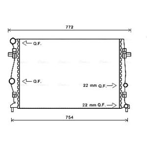 Arrefecedor do motor AVA COOLING VNA2343