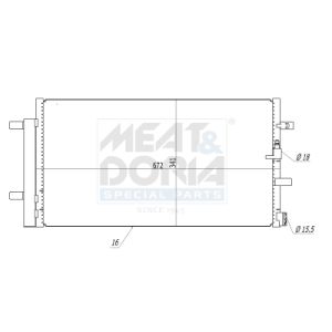 Condenseur (climatisation) MEAT & DORIA 991056