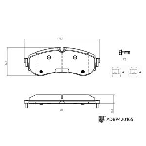 Bremsbelagsatz, Scheibenbremse BLUE PRINT ADBP420165