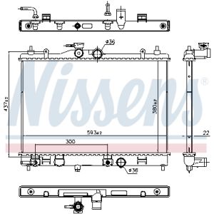 Kühler, Motorkühlung NISSENS 606273