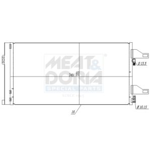 Condensator, airconditioning MEAT & DORIA 991256