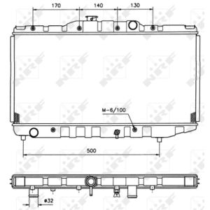 Radiador, refrigeración de motor NRF 526711