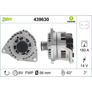 Alternator VALEO ORIGINS NEW VALEO 439630