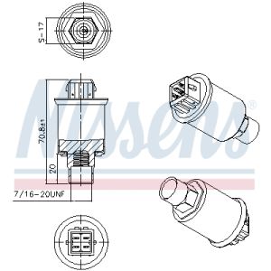 Painekytkin, ilmastointi ** ENSIMMÄINEN ASENNUS ** NISSENS 301018