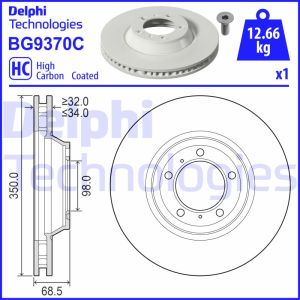 Remschijf DELPHI BG9370C