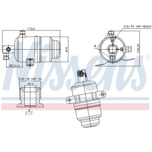 Droger, airconditioningsysteem NISSENS 95763