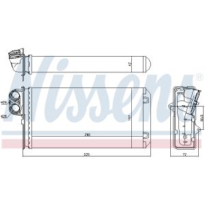 Warmtewisselaar, interieur verwarming NISSENS 72937