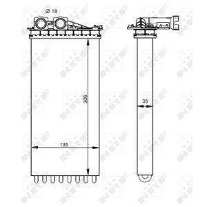 Scambiatore di calore, riscaldamento interno NRF 54333