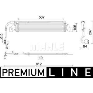 Öljynjäähdytin, automaattivaihteisto MAHLE CLC 288 000P