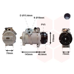 Compressor, ar condicionado VAN WEZEL 0600K334