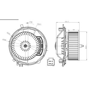 Sisäilman puhallin NRF 34283