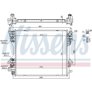 Radiador, refrigeración de motor NISSENS 66709